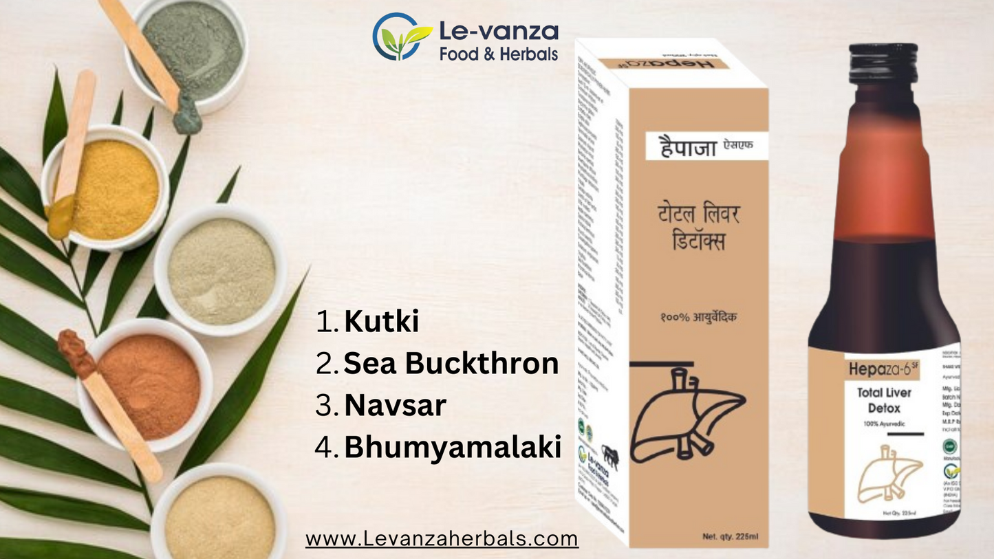 Hepaza-6 Liver Detox Syrup Liver Tonic Fatty Liver Tonic Liver Cleanse Tonic Liver Detox Ayurvedic Herbal Liver detox Supplement 225ml
