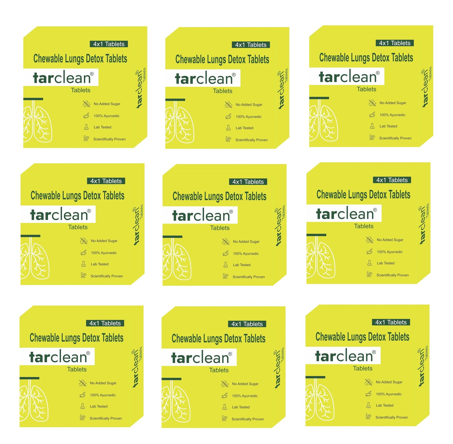 Lungs Tar Clean Tablet | Detox For Smokers Cleanse | Lung detox | Lungs Cleanse Detox | Lung cleanse | Lungs Cleanse Detox (1 Box For 4 Tablet)
