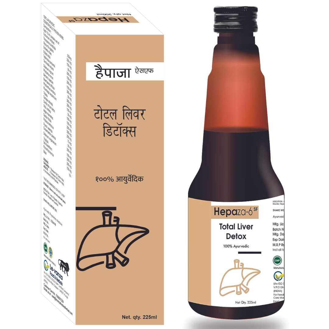 Hepaza-6 Liver Detox Syrup Liver Tonic Fatty Liver Tonic Liver Cleanse Tonic Liver Detox Ayurvedic Herbal Liver detox Supplement 225ml
