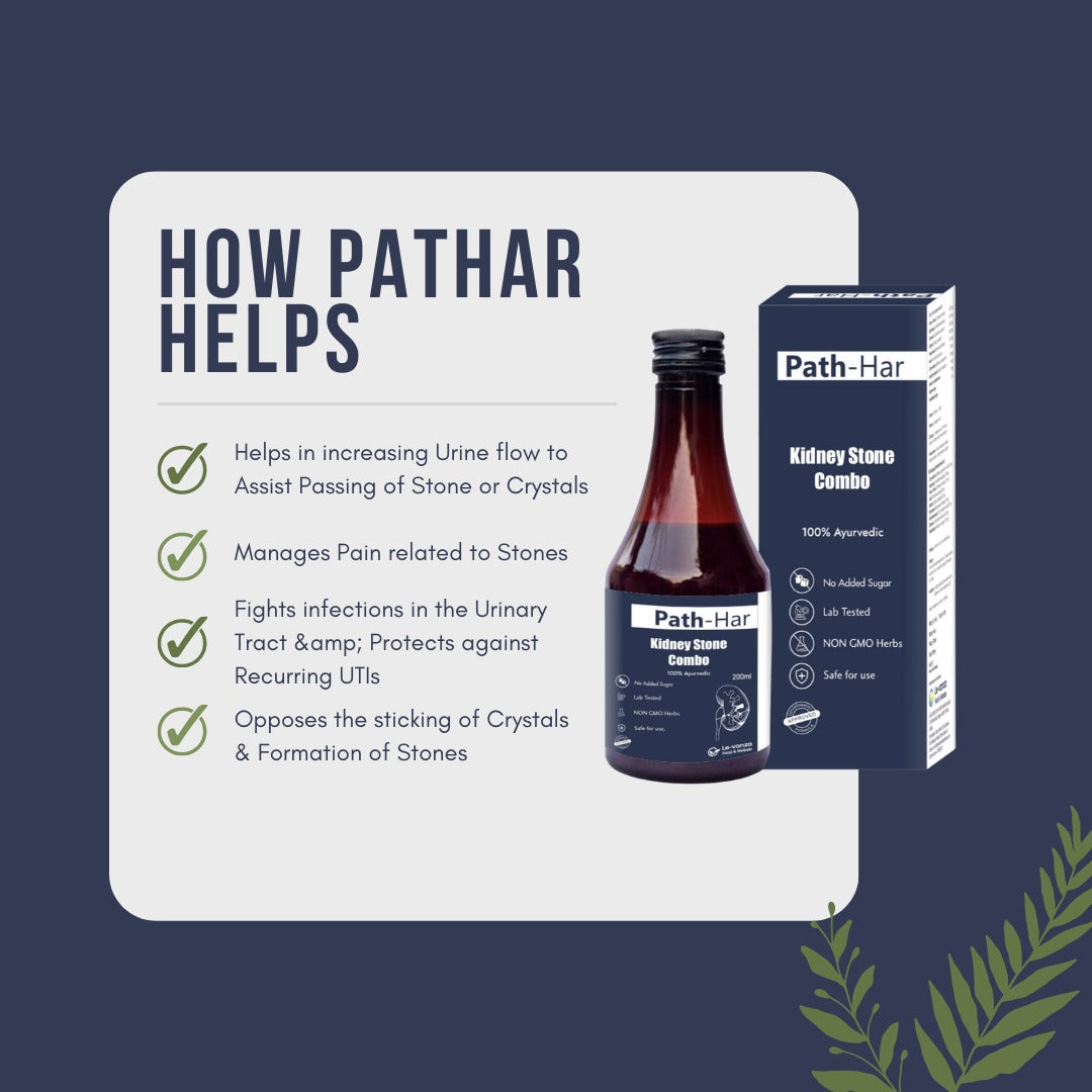 Path-Har Kidney Stone Syrup Ayurvedic Kit | Crusher | Healthy Urinary Function | 200ml + Capsule Free