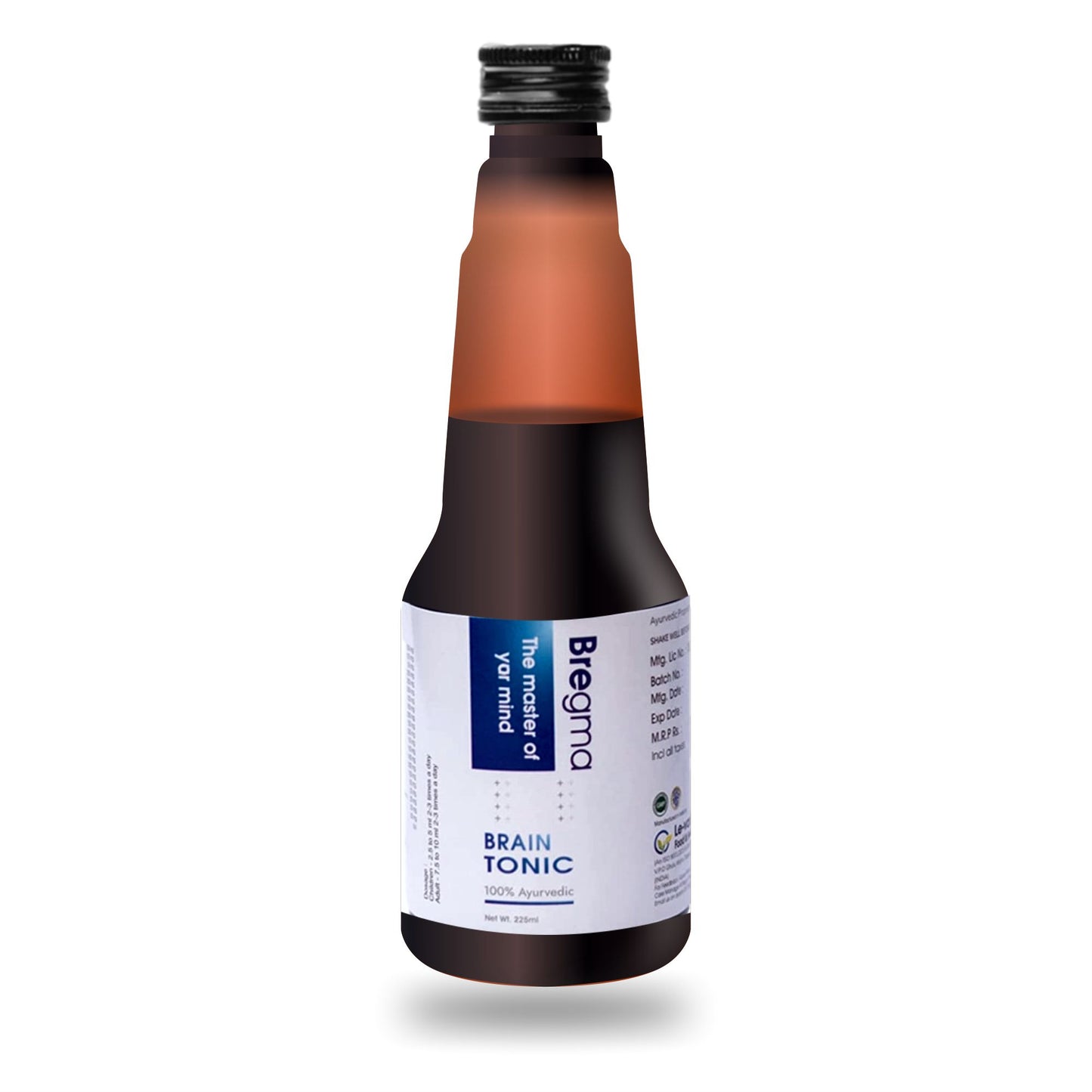 Bregma Ayurvedic Brain Health Tonic For Children & Adult 225 ML | Memory Syrup | Improve Focus