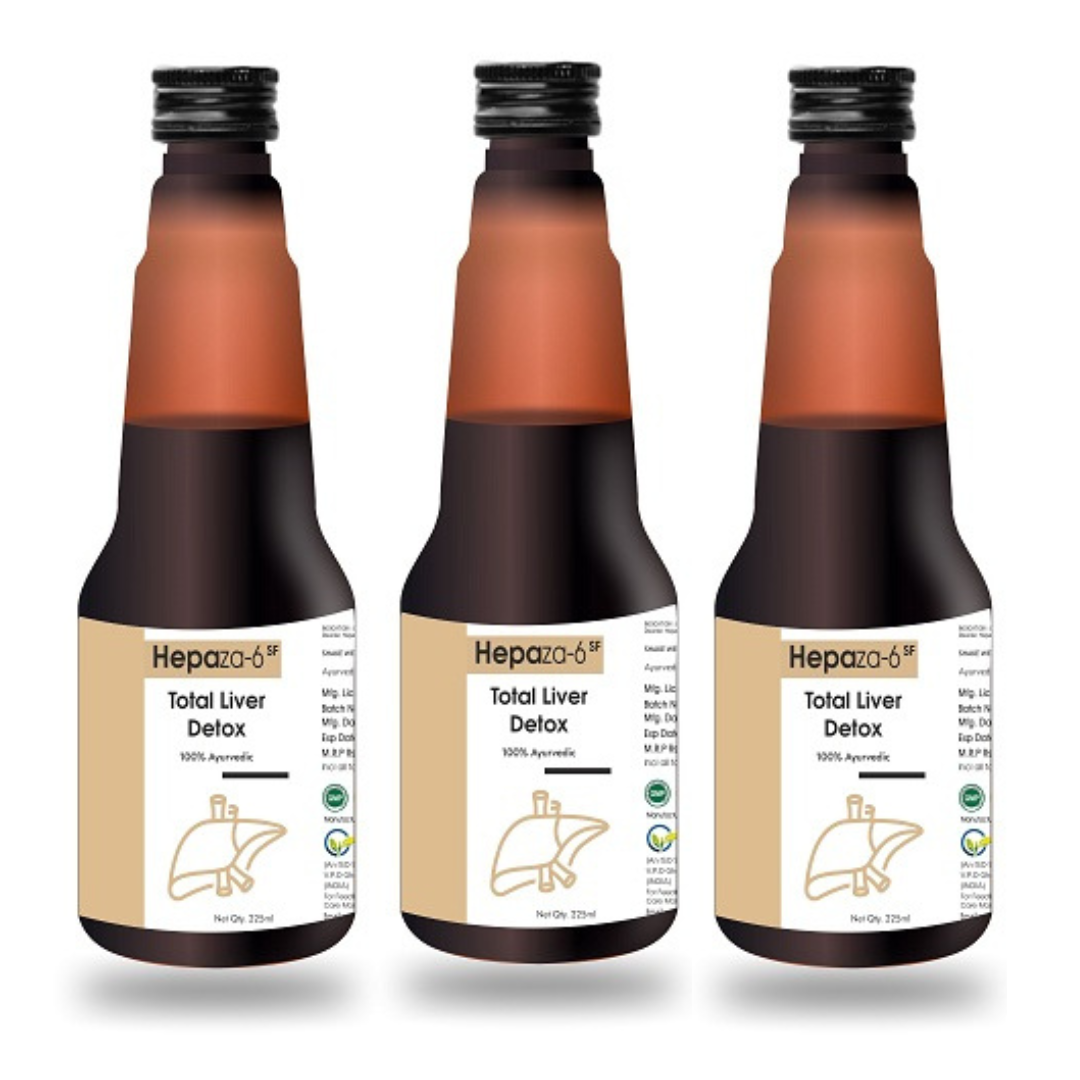 Hepaza-6 Liver Detox Syrup Liver Tonic Fatty Liver Tonic Liver Cleanse Tonic Liver Detox Ayurvedic Herbal Liver detox Supplement 225ml