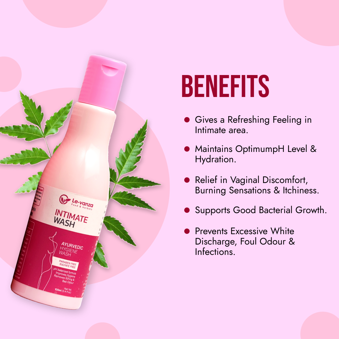 Ayurvedic 100ml (Pack of 1) Intimate Hygiene Hygiene Wash for Women Vaginal Wash Prevents Itching Irritation & Dryness, Suitable For All Skin Types