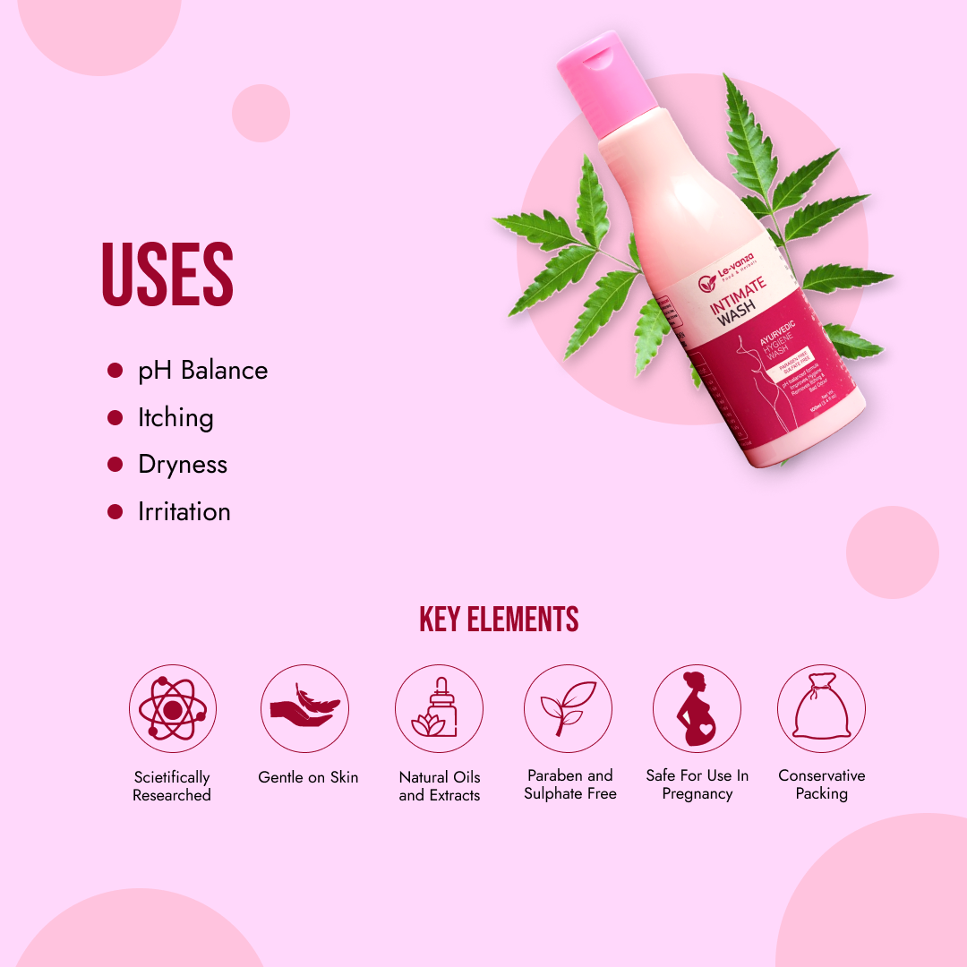 Ayurvedic 100ml (Pack of 1) Intimate Hygiene Hygiene Wash for Women Vaginal Wash Prevents Itching Irritation & Dryness, Suitable For All Skin Types