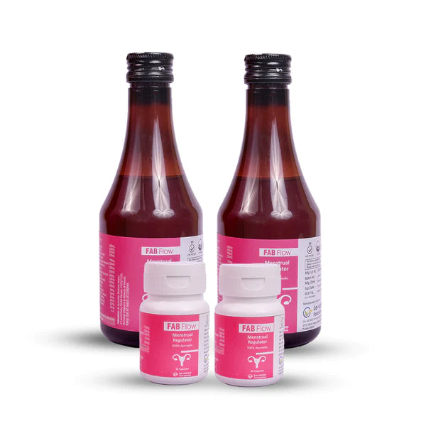 Fab Flow Combo Kit | Menstrual Pain Kit | Ayurvedic Menstruation Medicine | Helps To Regulate Menstrual Cycle