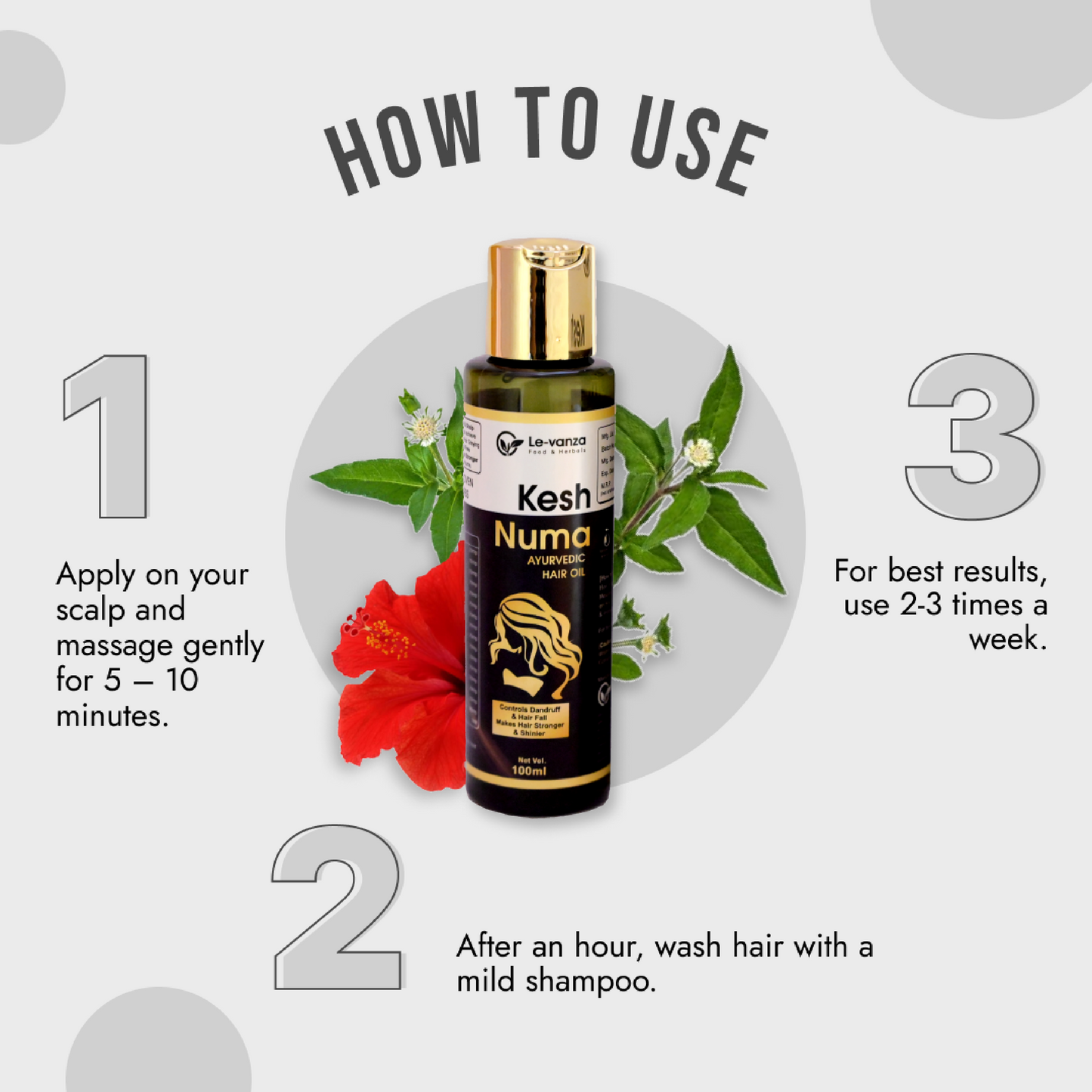 Keshnuma Ayurvedic Anti Hair Fall Oil For Regrowth 100ml | Silky Hair | Anti-Dandruff Oil