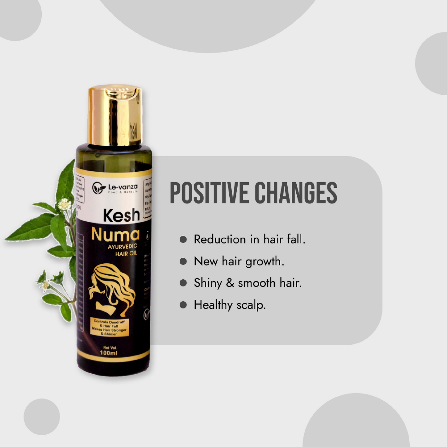 Keshnuma Ayurvedic Anti Hair Fall Oil For Regrowth 100ml | Silky Hair | Anti-Dandruff Oil