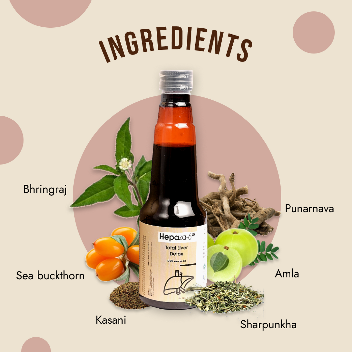 Hepaza-6 Liver Detox Syrup Liver Tonic Fatty Liver Tonic Liver Cleanse Tonic Liver Detox Ayurvedic Herbal Liver detox Supplement 225ml