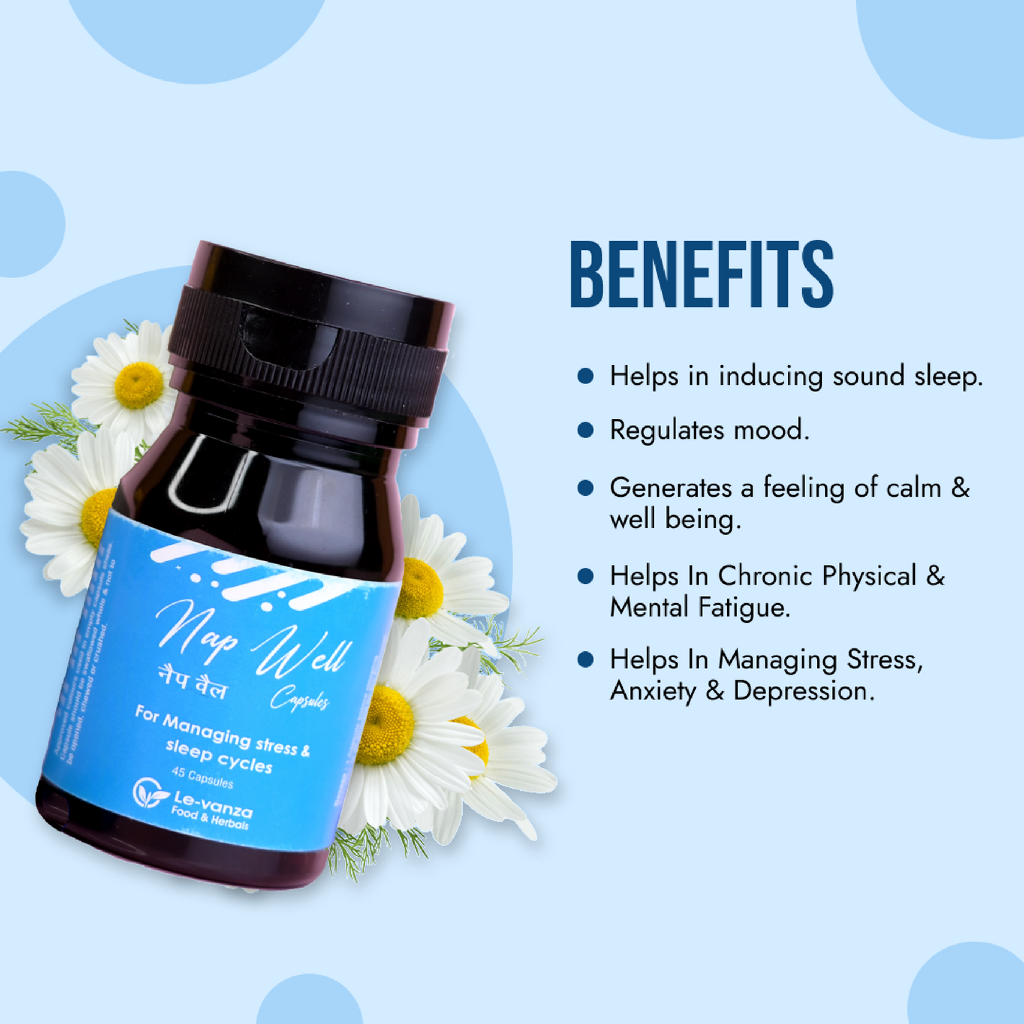Nap Well Capsules | Ayurvedic Sleeping Pills | Helps Induce Good Sleep (45 Capsules) | Insomnia M