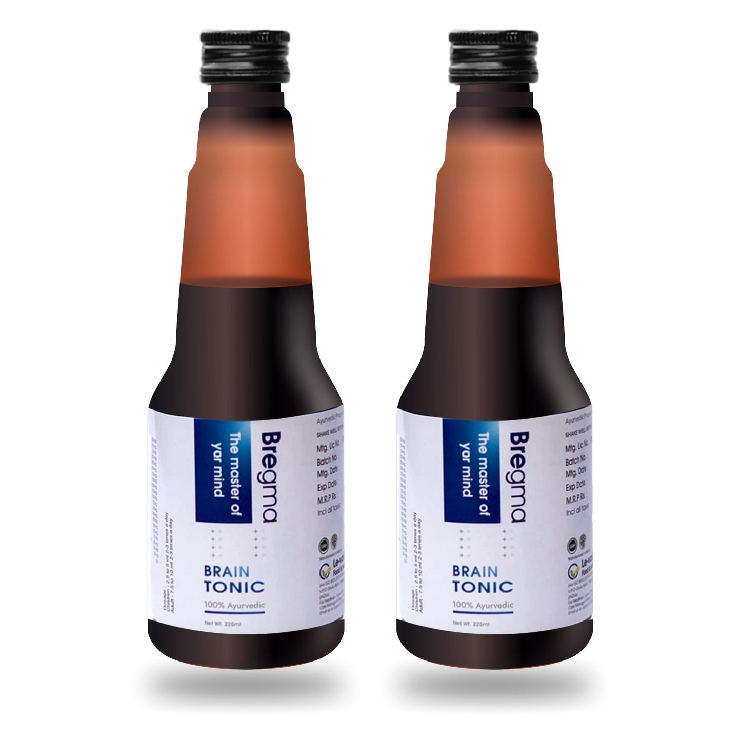 Bregma Ayurvedic Brain Health Tonic For Children & Adult 225 ML | Memory Syrup | Improve Focus