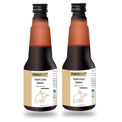 Hepaza-6 Liver Detox Syrup Liver Tonic Fatty Liver Tonic Liver Cleanse Tonic Liver Detox Ayurvedic Herbal Liver detox Supplement 225ml