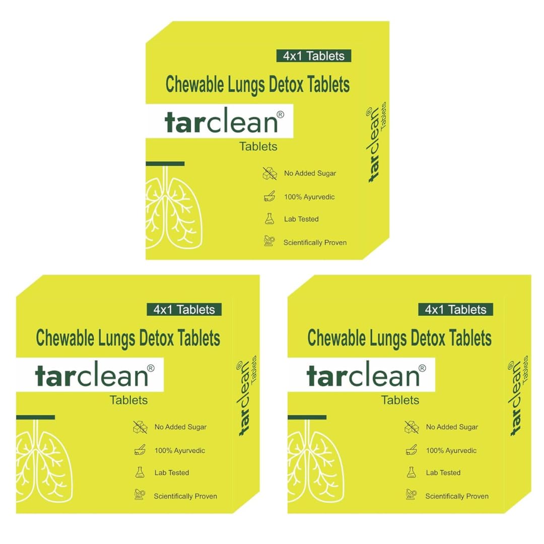 Lungs Tar Clean Tablet | Detox For Smokers Cleanse | Lung detox | Lungs Cleanse Detox | Lung cleanse | Lungs Cleanse Detox (1 Box For 4 Tablet)